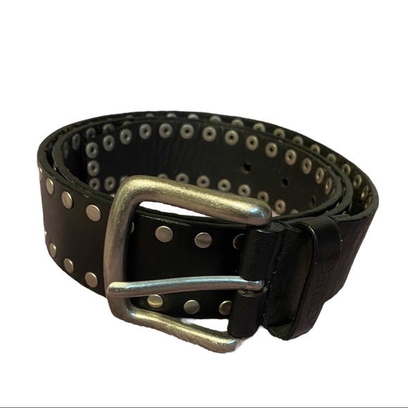 Guess Accessories - Guess Belt Black Studded Wide Leather Large 923247 New Statement Punk